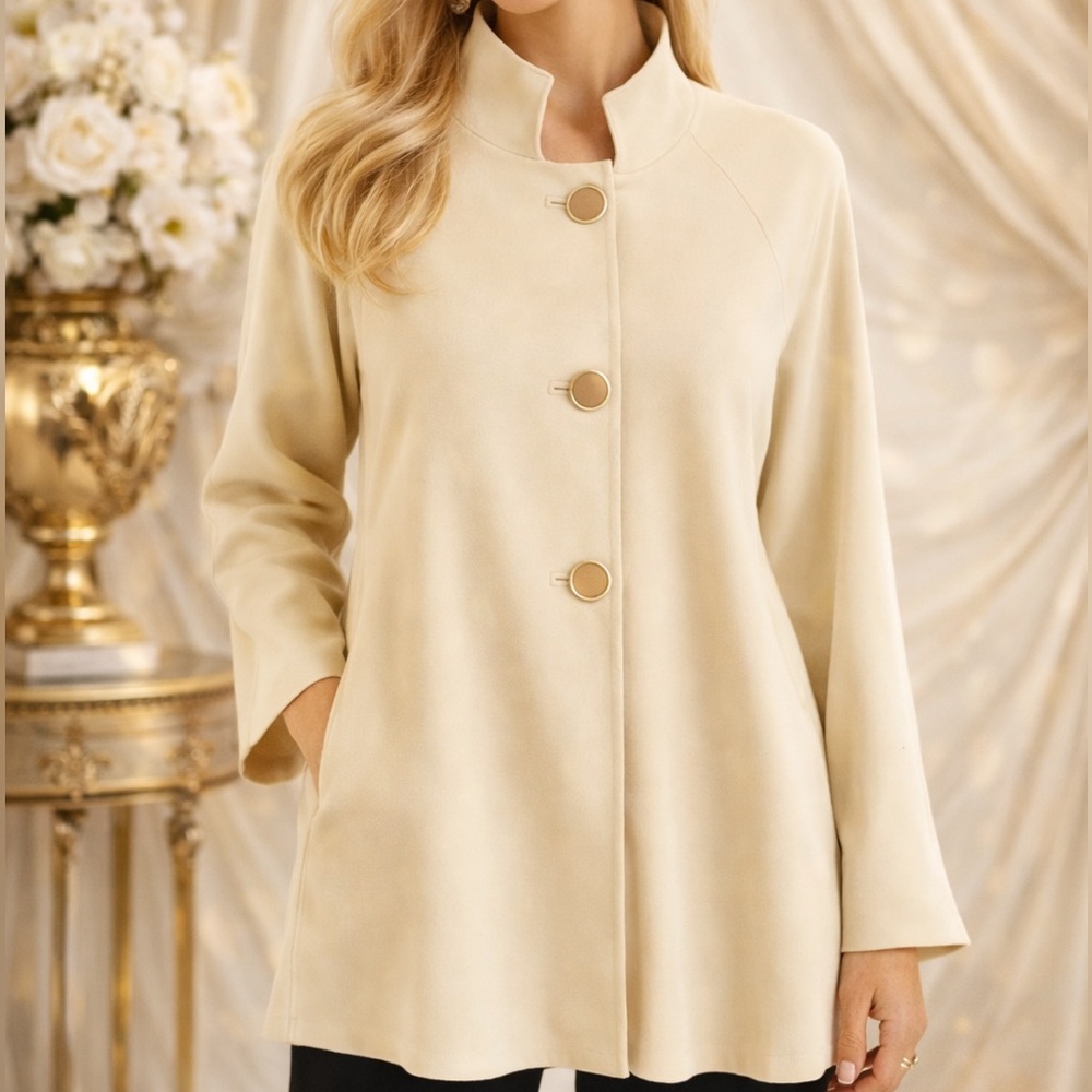 Di Vita Di Luxe Cream Flowing Jacket